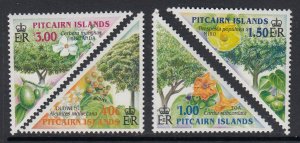 Pitcairn Islands 567-70 Trees mnh