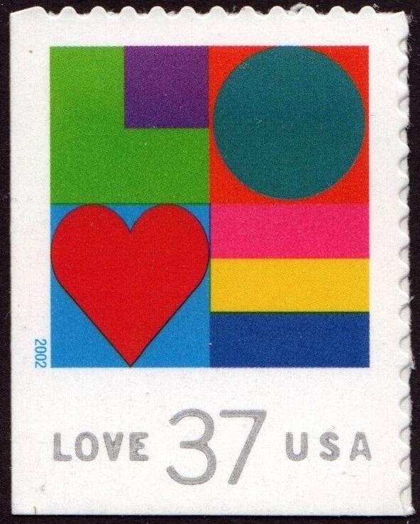 SC#3657 37¢ Love Booklet Single (2002) SA