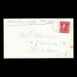 WCstamps: U.S. 1906 Tesla Mines California Cover / Fine, Used