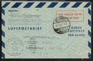 1948 Germany Air Letter Sheet FG2 Used