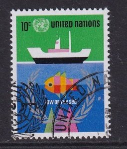 United Nations  New York  #254 cancelled 1974 law of the sea 10c