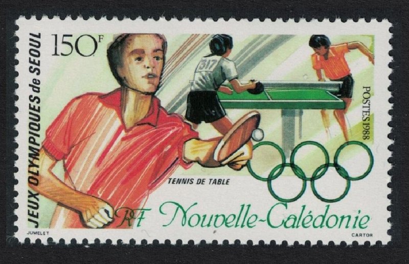 New Caledonia Table Tennis Olympic Games Seoul 1988 MNH SG#846