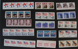 US Coil Strips All MNH – FV 17.99 – Many Plate Numbers