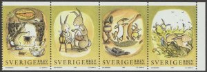 SWEDEN Sc. 2326a Rabbits 1999 MNH booklet pane