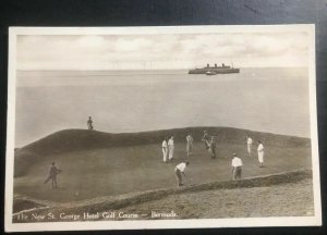 1939 St George Bermuda RPPC Postcard Cover To Riverside Usa Hotel Golf Course