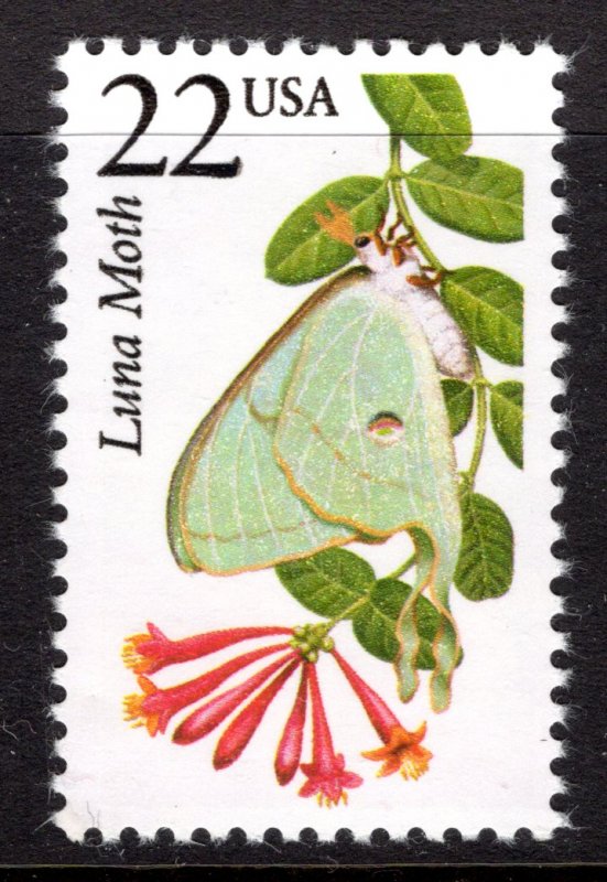 2293 MNH single, Luna Moth - North American Wildlife