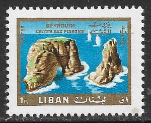 LEBANON 1966 1p Pigeon Rocks Pictorial Sc 444 MNH