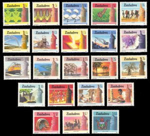 Zimbabwe 1985 Definitives Scott #493-514 Mint Never Hinged