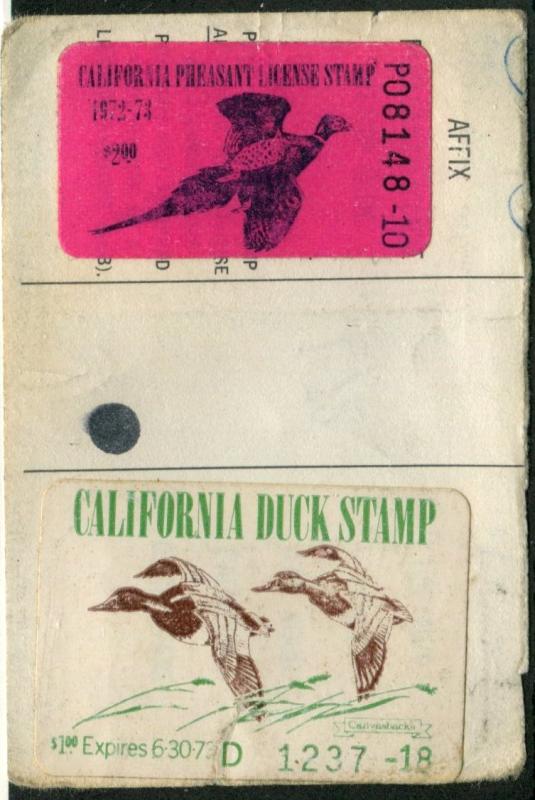 USA SC# RW39, CA2, PH3 Three hunting permits on one license