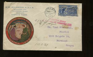 Scott E6 Special Delivery Stamp on 1910 Alaska Yukon Pacific Cachet Cover