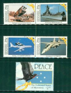 MICRONESIA 138-42 MNH SCV $7.40 BIN $3.75