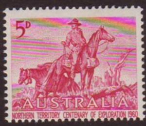 Australia 1960 Sc#336, SG#335, 5d Mauve Overlanders MNH.