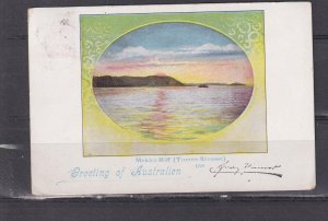 AUSTRALIA, TORRES STRAIGHT, MECCA REEF, 1899 ppc. 1d. Sydney to Germany..