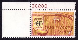 Scott #1357 Daniel Boone Plate # Single Stamp - MNH P#30280
