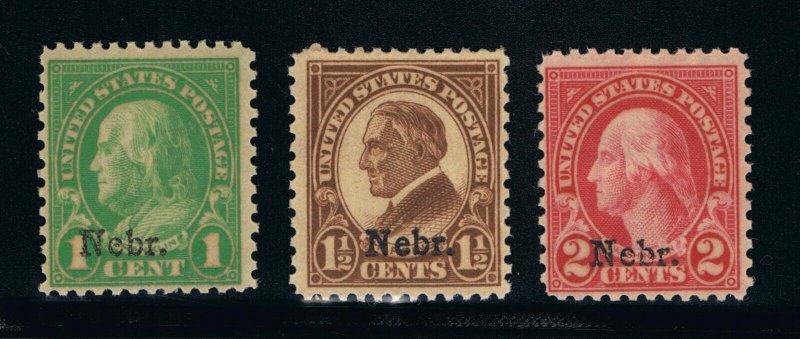 AFFORDABLE GENUINE SCOTT #669 670 671 MINT OG H 1929 NEBRASKA SET OF 3 STAMPS