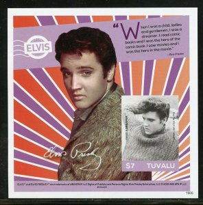 TUVALU 2019  ELVIS PRESLEY IMPERFORATE SOUVENIR SHEET IV  MINT NEVER HINGED