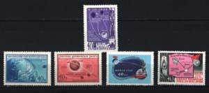 RUSSIA/USSR 1959 SPACE SET OF 5 STAMPS MNH