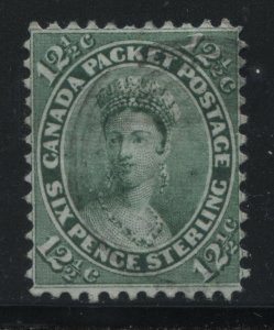 Canada 1859 QV 12 1/2 cents a choice perfectly centred very lightly cancelled