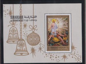 Sharjah # MIBlock77A, Life of Christ Souvenir Sheet, Mint NH