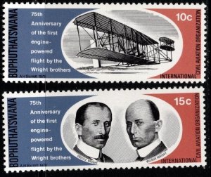 1977 Bophuthatswana (South Africa) First Manned Flight Wright Brothers Set/2 MNH