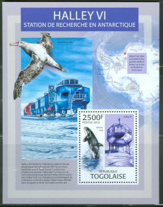 TOGO 2013 HALLEY VI ANTARCTIC RESEARCH FACILITY WHALE SOUVENIR SHEET