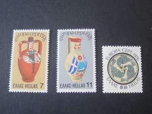 Greece 1976 Sc 1173-75 set MNH