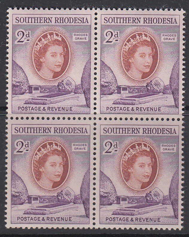 SOUTHERN RHODESIA, Scott 83, MNH block