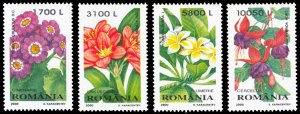 Romania 2000 FLOWERS Scott #4361-4364 Mint Never Hinged