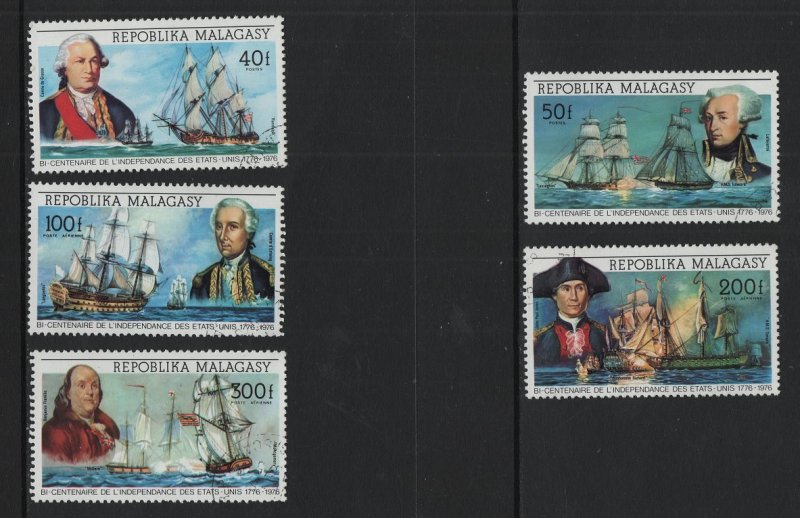 Malagasy Republic  #525-526,C137-C139 cancelled 1975 American bicentennial