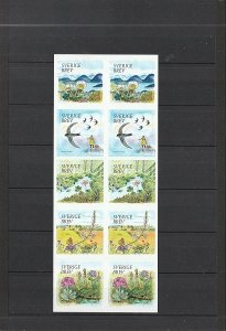 Sweden  Scott#  2868f  MNH Booklet Pane  (2021 Flowers)