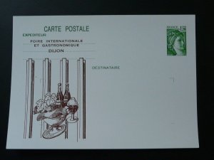 gastronomy festival wine food stationery card 1980