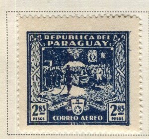 PARAGUAY; 1930 early Illustrated AIRMAIL issue fine Mint hinged 2.85P. value
