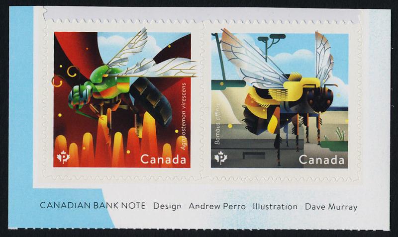 Canada 3099-3100 MNH Native Bees