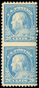 momen: US Stamps #515 Var. Mint OG NH Pair Blind Perf