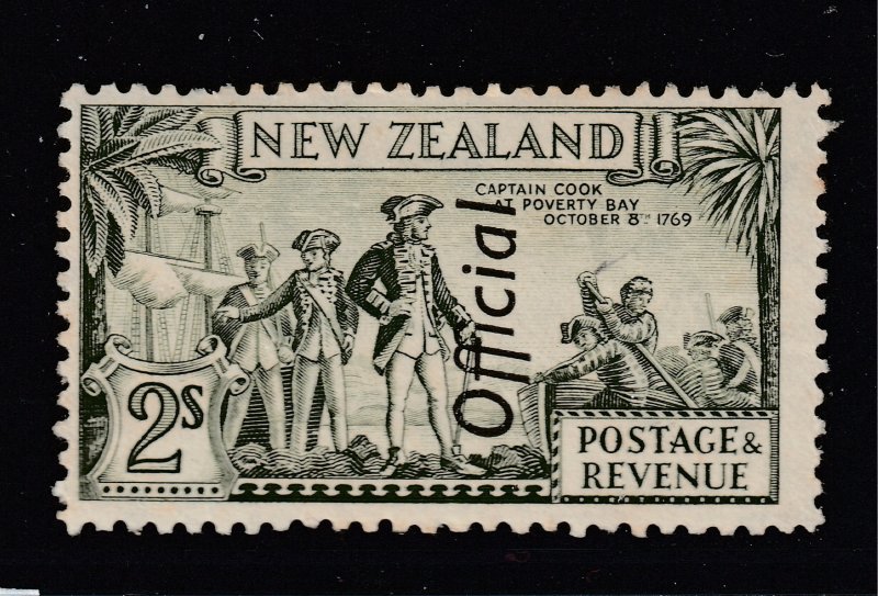 New Zealand 1 MH 2/- Cook from the 1935 series perf 12.5