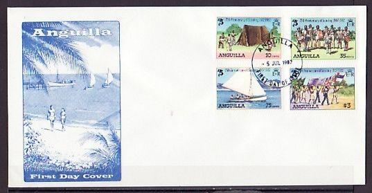 Anguilla, Scott cat. 502-505. 75th Scout Anniversary issue. First day cover.