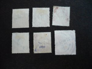 Stamps - New Zealand - Scott# 289,290,292,293,295,297- Used Part Set of 6 Stamps