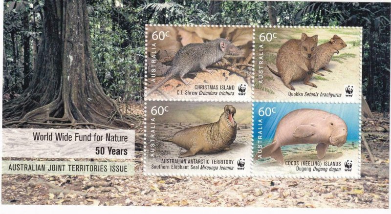 CHRISTMAS ISLAND WORLD WIDE FUND FOR NATURE S/SHEET MNH
