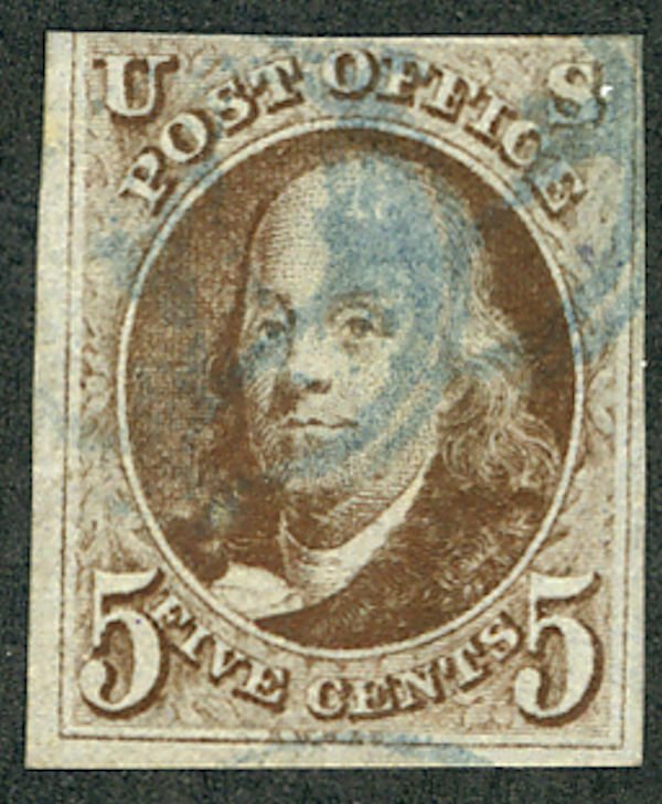 MALACK 1 F/VF, faint blue cancel, nicely stamp! w9569