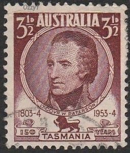 Australia 1953 Sc#264,SG#269, 3-1/2d Red Gov Patterson USED-VH-HM.