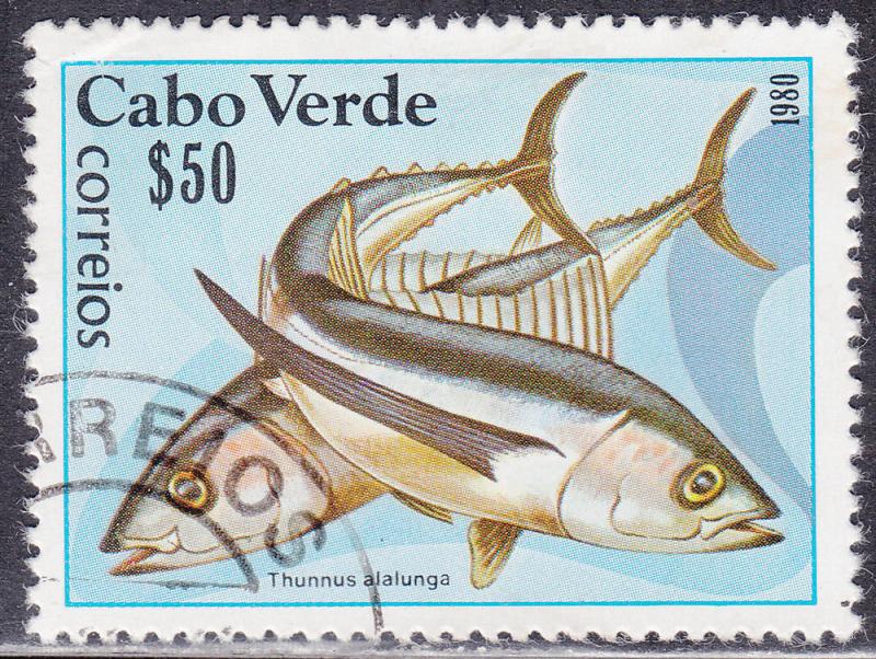 Cape Verde 410 USED 1980 Thunnus Alalunga Fish