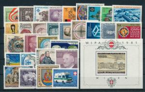 Austria Österreich 1981 Complete Year Set MNH