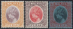 PERAK 1935 SULTAN 30C 40C AND $1 */**