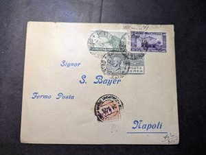 1926 Italy Airmail Cover Milan to Naples S Bayer