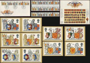 Great Britain Queen's Beasts Royal Mail Cards Postage Collection 1998 FDC + MNH