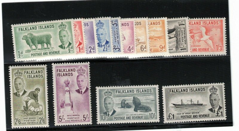 Falkland Islands #107 - #120 Very Fine Never Hinged Set