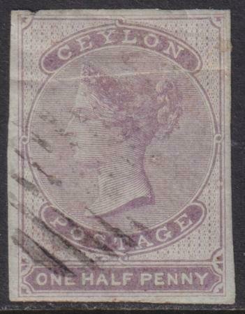 Ceylon 1858 SC 15 Used