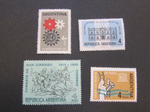 Argentina 1963 Sc 744,748-50 set MNH