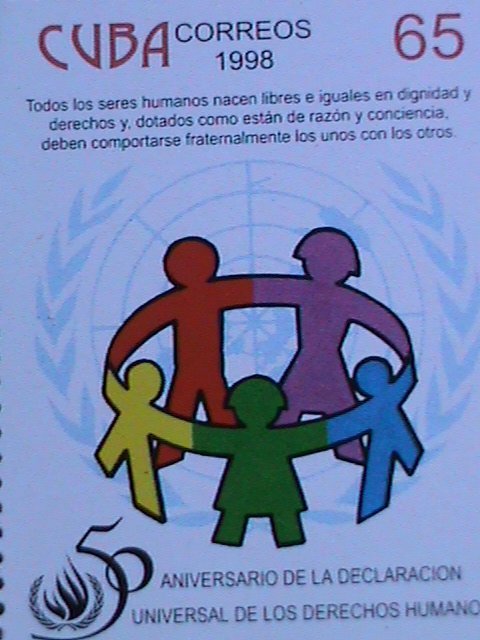 ​CUBA -1998-SC#3969 50TH ANNIV: HUMAN RIGHTS DECLARATION MNH-VERY FINE-RARE