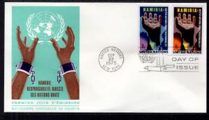 UN New York 263-264 Namibia Geneva U/A FDC